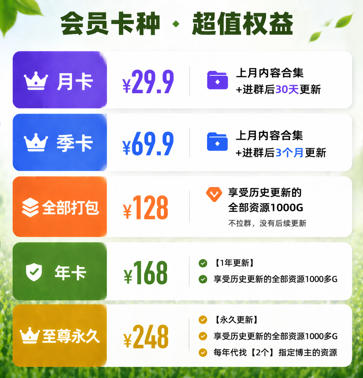 会员套餐